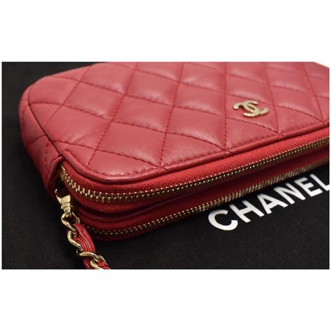 chanel mini wallet zip|Chanel 2019 Double Zip Wallet On Chain .